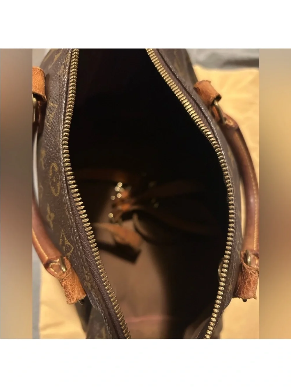 Louis Vuitton Monogram Canvas Satchel in Brown and Tan